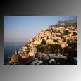 Houses on a densely populated hillside along the Amalfi Coast in Positano